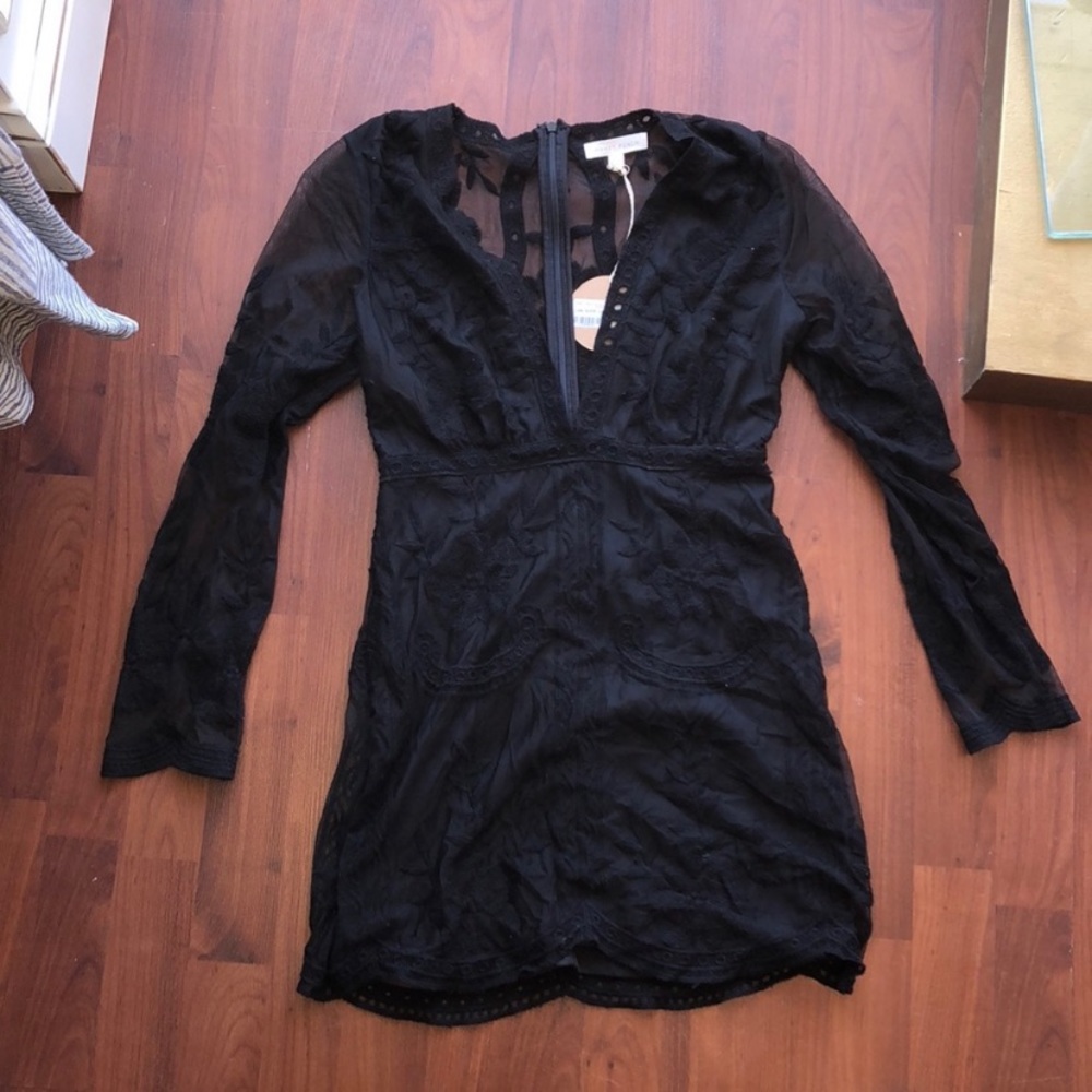 Honey Punch Black Lace Dress